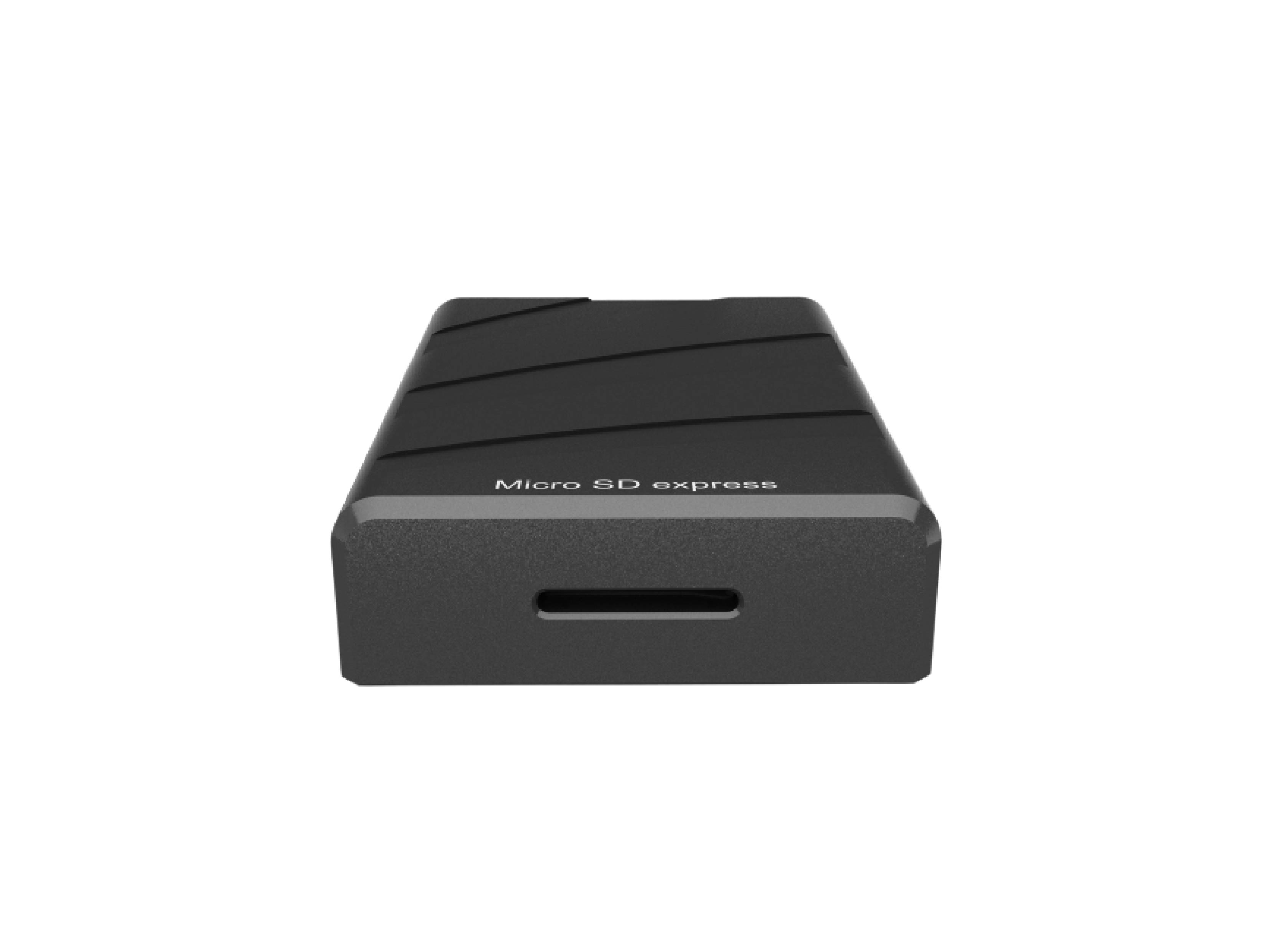 MicroSD Express Card Reader (SI-4203MSDEX), USB3.2 Type-C supports 10Gbps to host, USB3.2 -C 10Gbps.