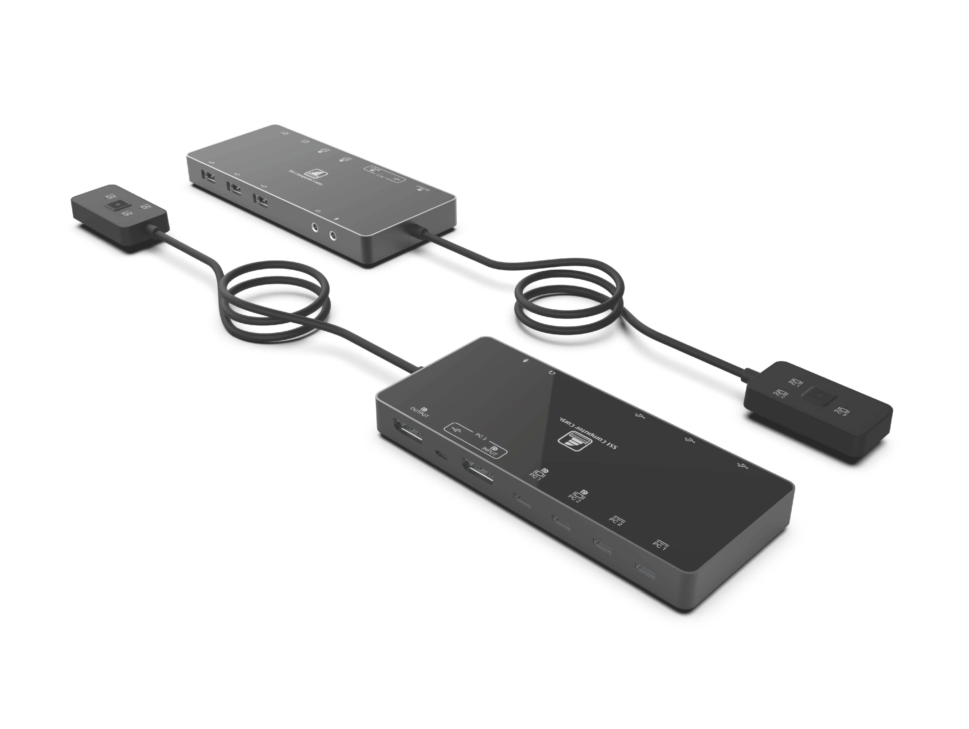 3 to 1 USB-C with legacy USB KVM Dock