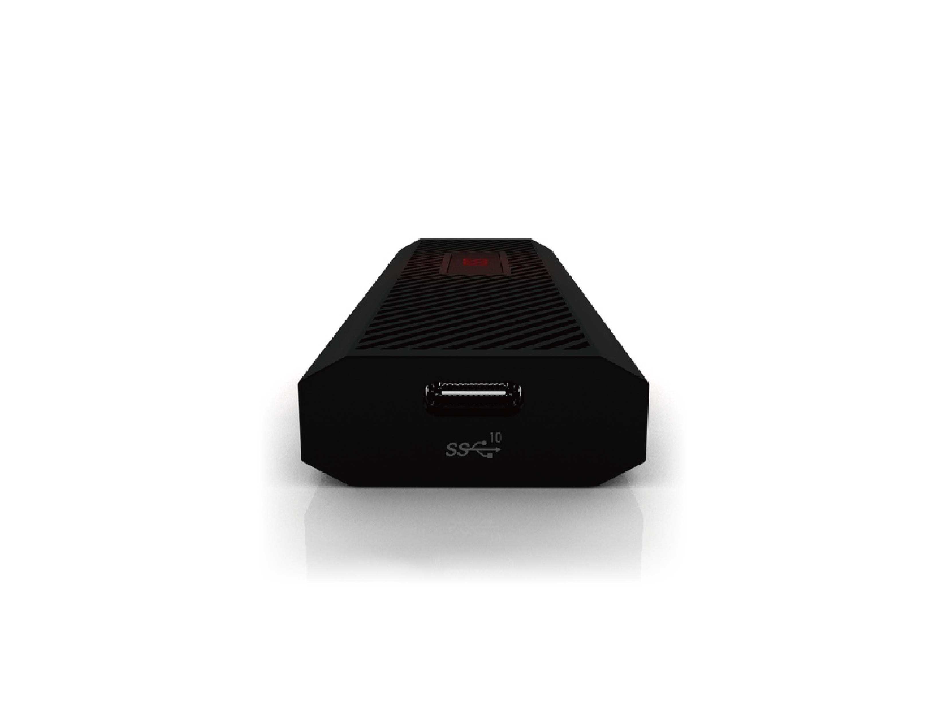 M.2 NVMe/SATA SSD Enclosure (SI-8107US31C), compatible with 1x M.2 NVMe PCIe SSD, USB3.2 -C 10Gbps to host.
