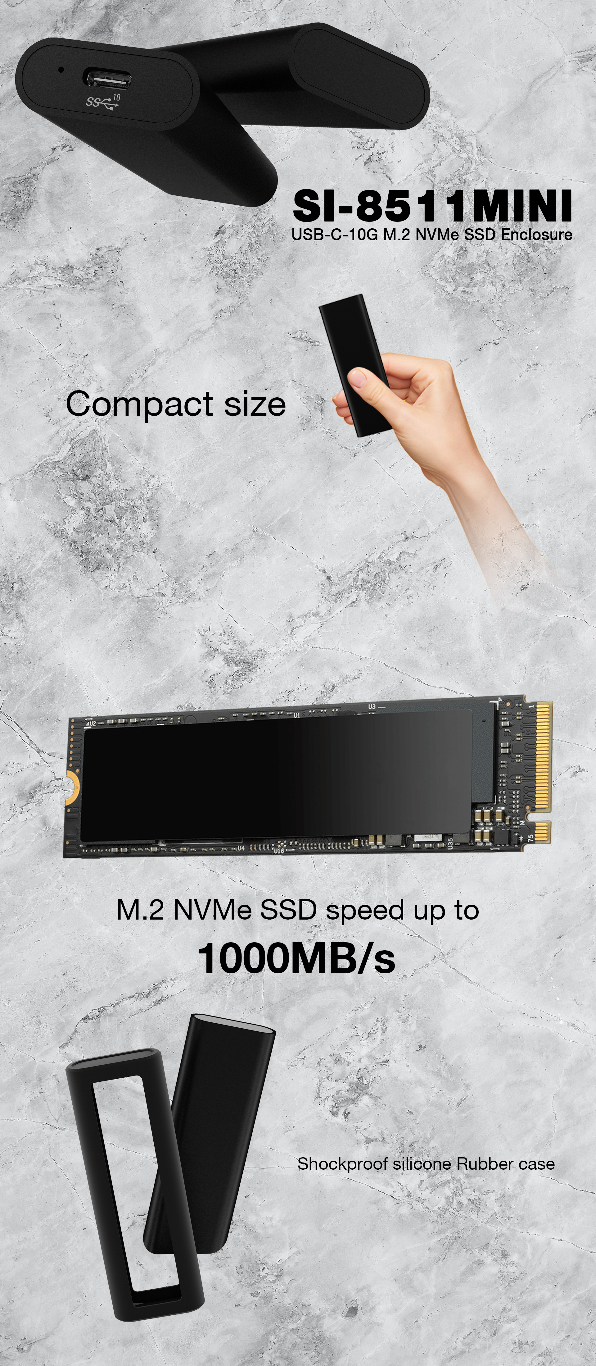M.2 NVMe SSD Enclosure | Enclosure–M.2 | SSI OEM Manufacturer